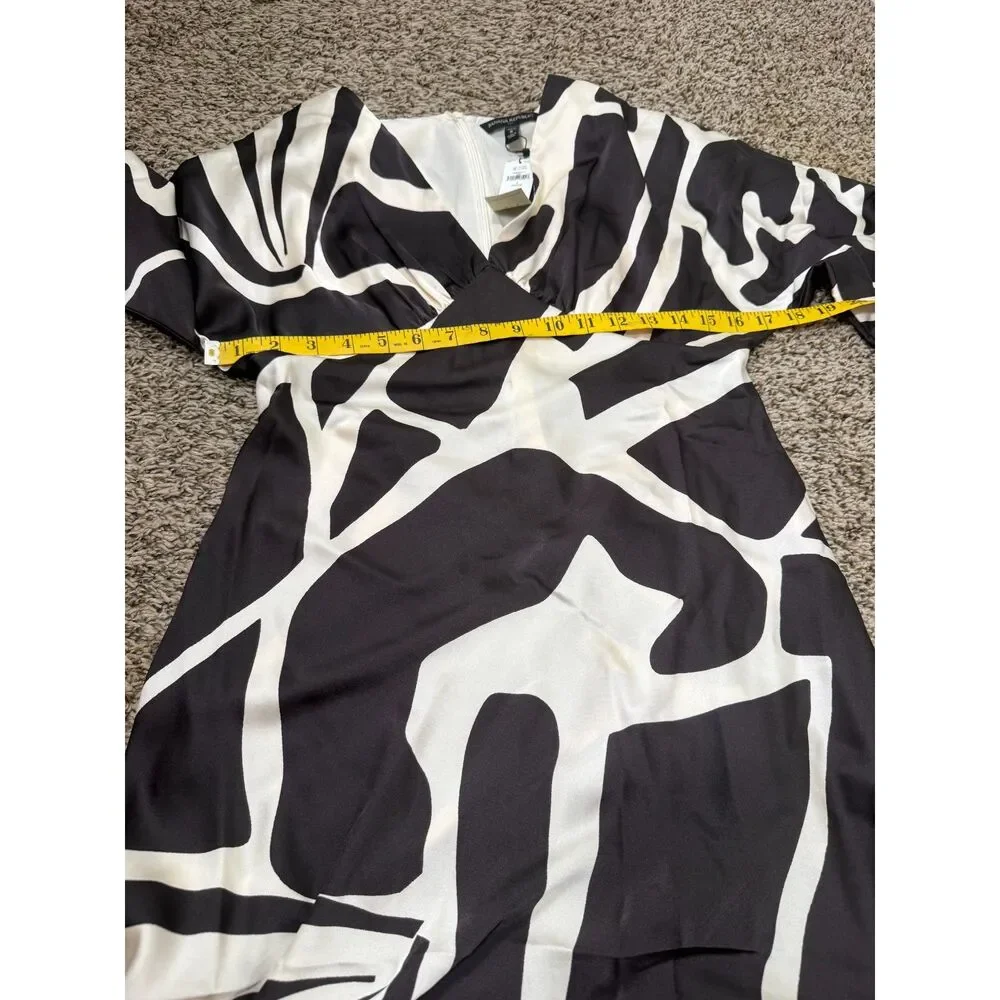 NWT Banana Republic Babydoll Satin Midi Dress Womens Sz 8p Minimalist Career - Picture 6 of 7